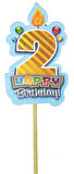 HAPPY BIRTHDAY 2 YAŞ ÇUBUKLU MAVİ PK:10-KL:200
