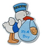 STİCKER BEBEK LEYLEKLİ MAVİ PK:30 KL:1000