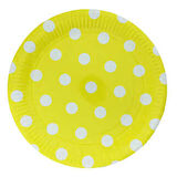 TABAK KARTON SARI PUANTİYELİ 23cm 8 ADET