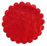 ORGANZE TAŞLI TÜL KIRMIZI 24 CM 100 ADET