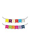Gold Metalik Baskılı İyiki Doğdun Banner Renkli