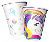BARDAK KARTON UNICORN ÇİÇEKLİ 8 OZ 8 ADET