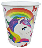 BARDAK KARTON UNICORN ÇİÇEKLİ 8 OZ 8 ADET