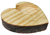 AĞAÇ KÜTÜK TEALİGHT MUMLUK KALP NATUREL 1 ADET