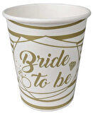 BARDAK KARTON BRIDE TO BE YALDIZLI ALTIN 8 OZ 8 ADET