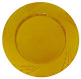 TABAK KRİSTAL 22,5 CM ALTIN 6 ADET