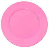 TABAK KRİSTAL 22,5 CM PEMBE 6 ADET