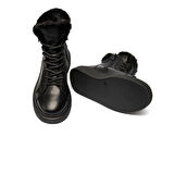 Greyder 32990 Kadın Siyah Hakiki Deri Sneaker Bot 