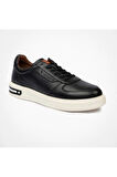 Greyder Erkek Siyah Hakiki Deri Sneaker Ayakkabı 4Y1Sa14810