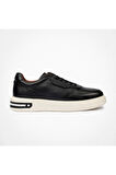 Greyder Erkek Siyah Hakiki Deri Sneaker Ayakkabı 4Y1Sa14810