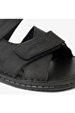 Greyder Erkek Siyah Hakiki Deri Sandalet 4Y1Fs67856