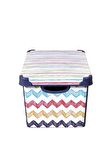 QUTU Style Box Colored Zigzag Plastik Dekoratif Kutu Seti - 2x 20 Litre