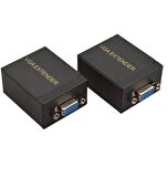 Rj45 Vga Ek Uzatici Cat5e 6 Kablos Extender 60 Metre