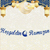 Hoşgeldin Ramazan Kaligrafi Banner - Lacivert