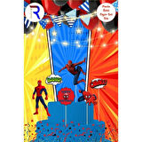 Spiderman (Örümcek Adam) Temalı Karton Pasta Süsü