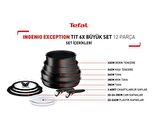 Tefal Ingenio Exception Titanyum 6X 12 Parça Tencere Tava Seti Siyah