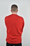 ZİDAN 4631 0 YAKA ERKEK UZUN KOL SWEATSHIRT - KIRMIZI