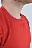 ZİDAN 4631 0 YAKA ERKEK UZUN KOL SWEATSHIRT - KIRMIZI