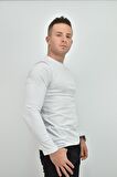 ZİDAN 4631 0 YAKA ERKEK UZUN KOL SWEATSHIRT - BEYAZ
