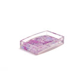 SABUNLUK PEMBE ÇİÇEKLİ AKRİLİK MODEL 12x8x2cm