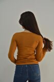 Zidan K-202 V Yaka Kadın Uzun Kol Büyük Beden Sweatshirt