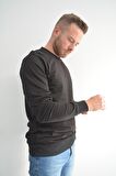 Zidan 507 0 Yaka Sade Erkek Sweatshirt