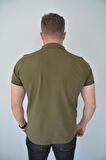 Royyen 3163 Baskılı Büyük Beden Polo Yaka Erkek Tişört
