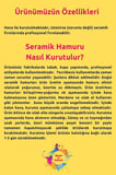 Beyaz Seramik Hamuru, Doğal Kil Çamuru, Oyun Hamuru, 5 Kg, Çamur Kesme Teli-ipi beyaz