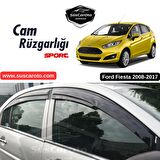 Ford Fiesta 2008-2017 Uyumlu Mugen Cam Rüzgarlığı Seti Piano Black 4'lü İthal