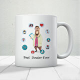 14 Mart Tıp Bayramı Best Doctor Ever Baskılı Kupa Bardak