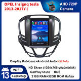 OPEL Insigna Tesla 2013-2017Yıl 2GB Ram 32GB Hafıza 9.7 İnç Android 14 Cihaz Kablosuz Carplay Kablosuz Android Auto Multimedya Navigasyon Double Teyp Araç Monitor Ekran