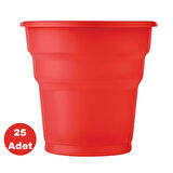 Kırmızı Plastik Bardak 25 Adet