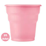 Pembe Plastik Bardak 25 Adet