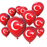 Türk Bayrağı Baskılı Balon 100 Adet 10 inç 26 cm