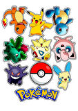 Pokemon Yenilebilir Cupcake ve Pasta Resim Baskı