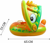 DİNOZOR ŞEKİLLİ BABY FLOAT  BEBEK YÜZME SİMİDİ GÜNEŞLİKLİ KAPANIR AÇILIR DİNO YEŞİL