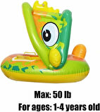 DİNOZOR ŞEKİLLİ BABY FLOAT  BEBEK YÜZME SİMİDİ GÜNEŞLİKLİ KAPANIR AÇILIR DİNO YEŞİL