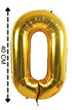 Folyo Balon 0 Rakamı Helyum Balon 40 Cm