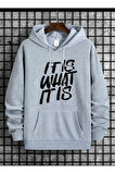 It'is What Baskılı Kapüşonlu Sweatshirt