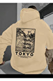 Tokyo Sırt baskılı Kapüşonlu Sweatshirt