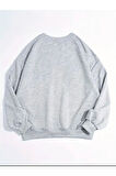 Kelebek Desenli Kapüşonlu Cepli Sweatshirt