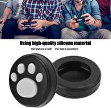 Analog Koruyucu Slikon Başlık Joystick için Ps5 | PS4 | PS3 | Xbox One | Xbox One S | Xbox 360 | Wii U Siyah-Beyaz 4 Adet