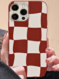İPHONE 15 UYUMLU DAMA DESENLİ SİLİKON KILIF
