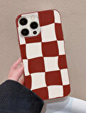 İPHONE 15 UYUMLU DAMA DESENLİ SİLİKON KILIF