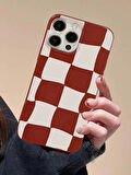 İPHONE 15 UYUMLU DAMA DESENLİ SİLİKON KILIF