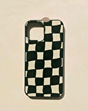 İPHONE 15 PRO MAX UYUMLU DAMA DESENLİ SİLİKON KILIF