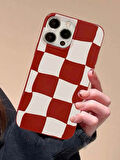 İPHONE 14 UYUMLU DAMA DESENLİ SİLİKON KILIF
