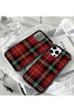 İPHONE 14 UYUMLU EKOSE DESENLİ SİLİKON KILIF