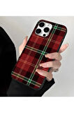 İPHONE 15 UYUMLU EKOSE DESENLİ SİLİKON LILIF