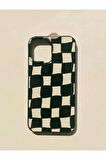 İPHONE 15 UYUMLU DAMA DESENLİ SİLİKON KILIF